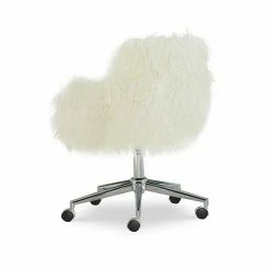 Linon Fiona Faux Fur Office Chair White -Linon Sales Store unnamed file 1010