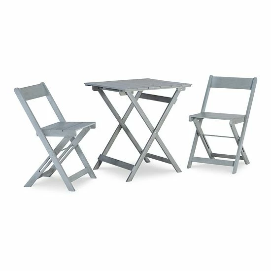 Linon Rockport Square Patio Table & Chair 3-piece Set 1 Linon Rockport Square Patio Table & Chair 3-piece Set