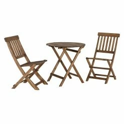 Linon Catalan Patio Bistro Table & Chairs 3-piece Set