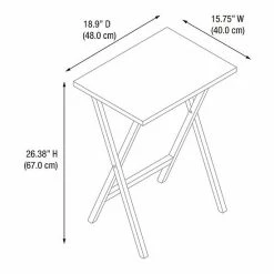 Linon White Faux Marble TV Tray Table 5-piece Set -Linon Sales Store unnamed file 109