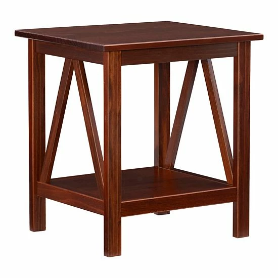 Linon Titian End Table Brown 5 Linon Titian End Table Brown - Image 5