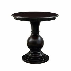 Linon Round Pedestal End Table