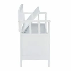 Linon Slatted Storage Bench White -Linon Sales Store unnamed file 1110