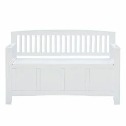 Linon Slatted Storage Bench White -Linon Sales Store unnamed file 1112