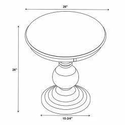 Linon Round Pedestal End Table -Linon Sales Store unnamed file 115