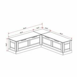 Linon Tobin Backless Breakfast Nook Bench White White 25 Linon Tobin Backless Breakfast Nook Bench White White -Linon Sales Store unnamed file 1156