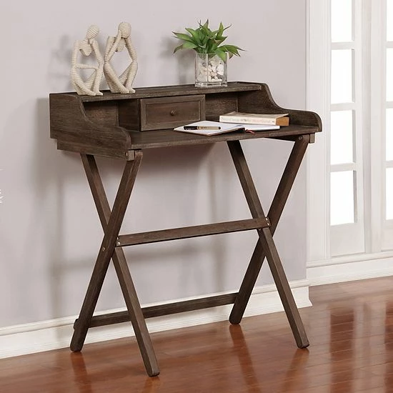 Linon Coy Folding Desk Natural 2 Linon Coy Folding Desk Natural - Image 2