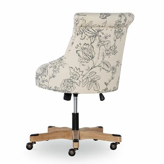 Linon Sinclair Desk Chair Blue 4 Linon Sinclair Desk Chair Blue - Image 4