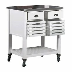 Linon Robbin BB Kitchen Cart Black