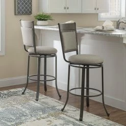 Linon Franklin Swivel Bar Stool Pewter 8 Linon Franklin Swivel Bar Stool Pewter -Linon Sales Store unnamed file 1206