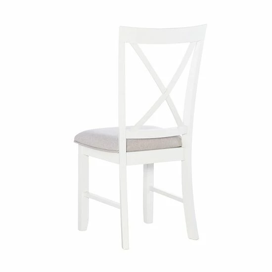 Linon Jane Dining Chair 2-piece Set White Gray 3 Linon Jane Dining Chair 2-piece Set White Gray - Image 3