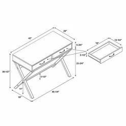 Linon Penney 2-Drawer Desk White 19 Linon Penney 2-Drawer Desk White -Linon Sales Store unnamed file 1261