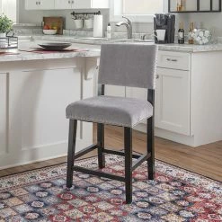 Alternative view of Linon Clayton Counter Stool Gray