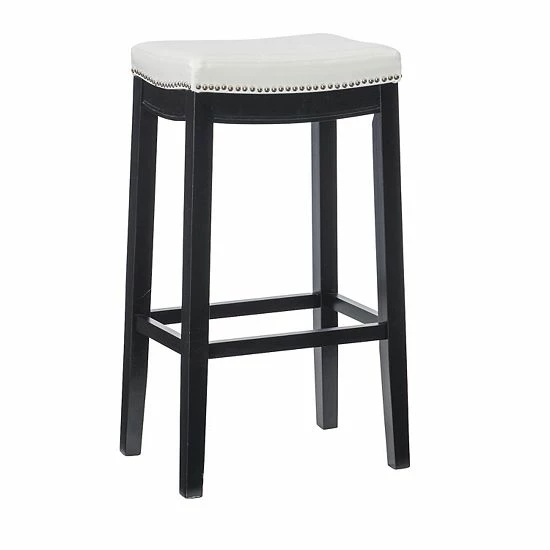 Linon Claridge Bar Stool White 14 Linon Claridge Bar Stool White - Image 14
