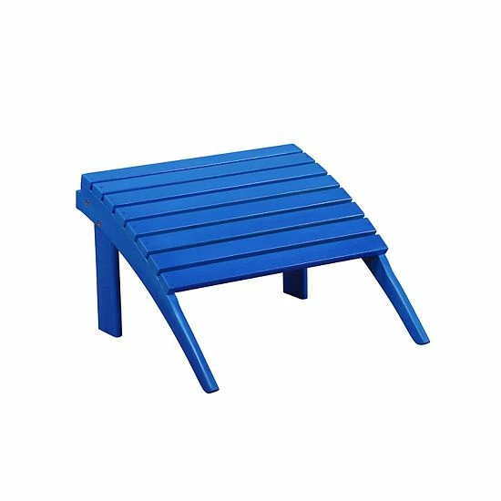 Linon Adirondack Indoor / Outdoor Patio Ottoman White 9 Linon Adirondack Indoor / Outdoor Patio Ottoman White - Image 9