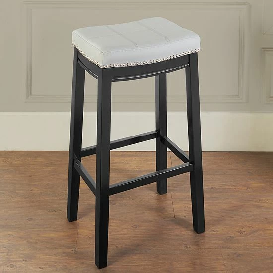Linon Claridge Bar Stool White 16 Linon Claridge Bar Stool White - Image 16