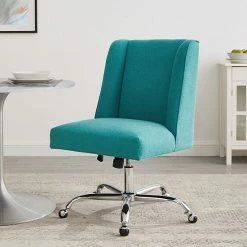 Alternative view of Linon Draper Office Desk Chair Charcoal