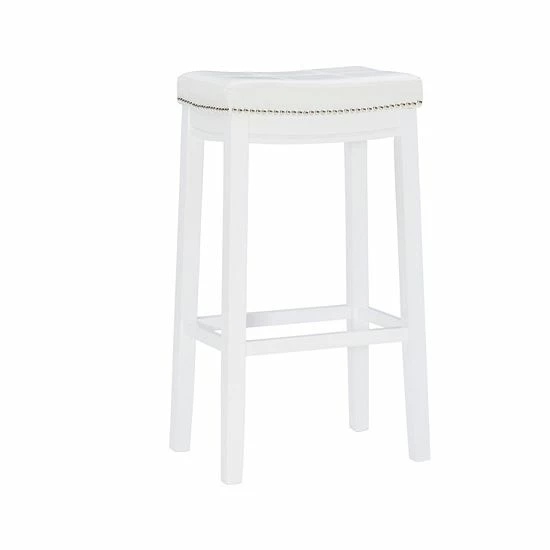 Linon Claridge Bar Stool White 19 Linon Claridge Bar Stool White - Image 19