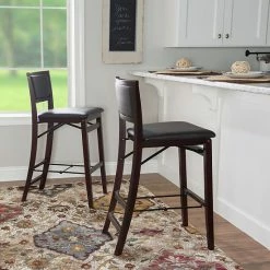 Alternative view of Linon Keira Folding Bar Chair