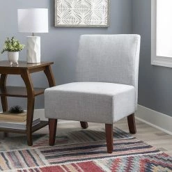 Alternative view of Linon Lily Accent Chair Gray Beige Stripe