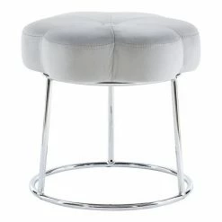 Linon Seraphina Accent Vanity Stool White