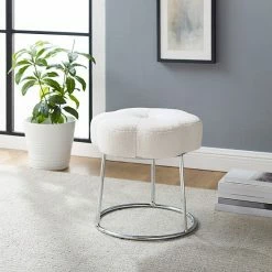 Linon Seraphina Accent Vanity Stool White 17 Linon Seraphina Accent Vanity Stool White -Linon Sales Store unnamed file 1410