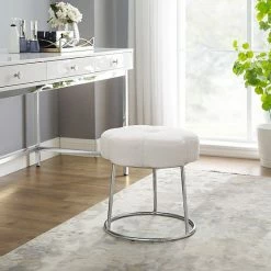 Linon Seraphina Accent Vanity Stool White 18 Linon Seraphina Accent Vanity Stool White -Linon Sales Store unnamed file 1411