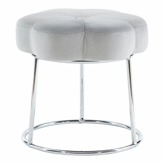 Linon Seraphina Accent Vanity Stool White 10 Linon Seraphina Accent Vanity Stool White - Image 10