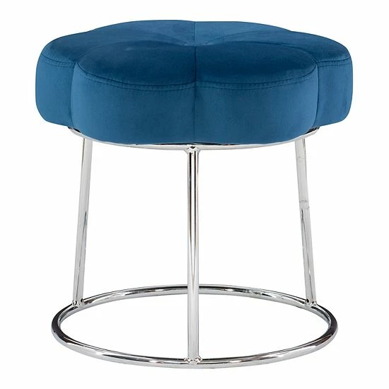 Linon Seraphina Accent Vanity Stool White 12 Linon Seraphina Accent Vanity Stool White - Image 12