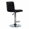 Linon Quilted Adjustable Bar Chair Black