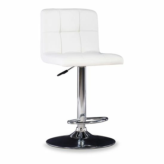 Linon Quilted Adjustable Bar Chair Black 4 Linon Quilted Adjustable Bar Chair Black - Image 4
