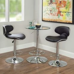 Linon Jenna Adjustable Pub Table & Stool 3-piece Set White Chrome 18 Linon Jenna Adjustable Pub Table & Stool 3-piece Set White Chrome -Linon Sales Store unnamed file 1462