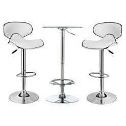 Linon Jenna Adjustable Pub Table & Stool 3-piece Set White Chrome 21 Linon Jenna Adjustable Pub Table & Stool 3-piece Set White Chrome -Linon Sales Store unnamed file 1465
