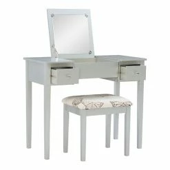 Linon Silver Butterfly Vanity And Stool -Linon Sales Store unnamed file 1500