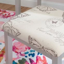 Linon Silver Butterfly Vanity And Stool -Linon Sales Store unnamed file 1505