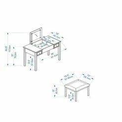 Linon Silver Butterfly Vanity And Stool -Linon Sales Store unnamed file 1506