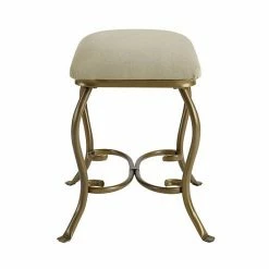 Linon Clarisse Vanity Table & Stool 2-piece Set Gray Metal -Linon Sales Store unnamed file 1522