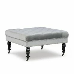 Linon Isabelle Square Tufted Ottoman Beige -Linon Sales Store unnamed file 1531