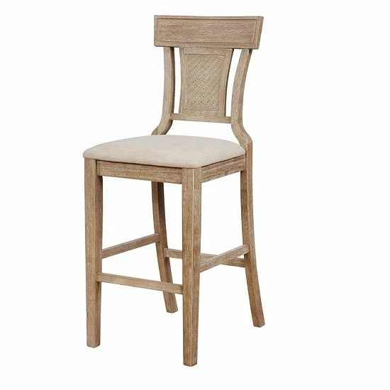 Linon Rylan Bar Stool Beige 1 Linon Rylan Bar Stool Beige