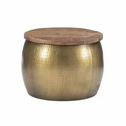 Linon Royce Storage Drum Silver