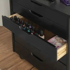 Linon Cary Wide 6-Drawer Rolling Storage Cart White Wash 17 Linon Cary Wide 6-Drawer Rolling Storage Cart White Wash -Linon Sales Store unnamed file 156