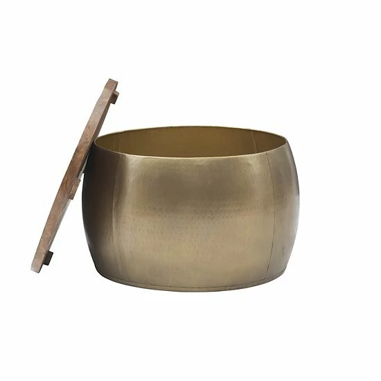 Linon Royce Storage Drum Silver 7 Linon Royce Storage Drum Silver - Image 7