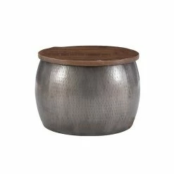 Linon Royce Storage Drum Silver 23 Linon Royce Storage Drum Silver -Linon Sales Store unnamed file 1566