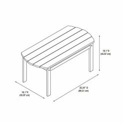 Linon Adirondack Indoor / Outdoor Patio Coffee Table Red -Linon Sales Store unnamed file 1571