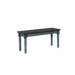 Linon Willow Two Tone Bench Teal