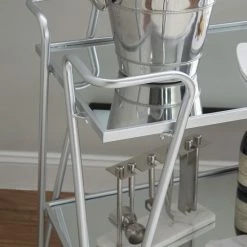 Linon Mid-Century Modern Bar Cart Chrome 12 Linon Mid-Century Modern Bar Cart Chrome -Linon Sales Store unnamed file 1586