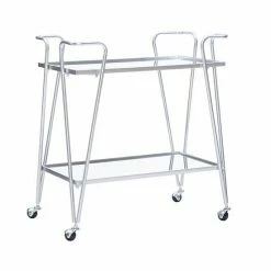 Linon Mid-Century Modern Bar Cart Chrome 15 Linon Mid-Century Modern Bar Cart Chrome -Linon Sales Store unnamed file 1589