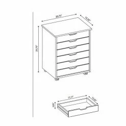 Linon Cary Wide 6-Drawer Rolling Storage Cart White Wash 21 Linon Cary Wide 6-Drawer Rolling Storage Cart White Wash -Linon Sales Store unnamed file 160