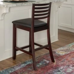 Alternative view of Linon Triena Ladder-Back Counter Stool