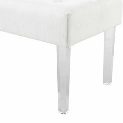 Linon Ella Acrylic Leg Bench Platinum -Linon Sales Store unnamed file 1641